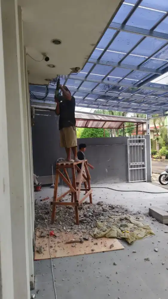 Jasa tukang harian dan borongan..pembuatan kanopi baja ringan .dll