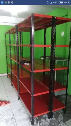 Rak besi lima susun