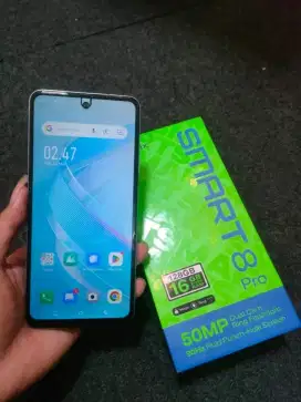 Infinix smart 8 pro ram 8+8/128lengkap mulus seperti baru bisa tt
