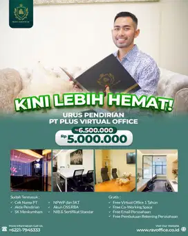 Pendirian Legalitas PT/CV/Yayasan FREE Virtual Office
