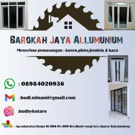 Melayani pemasangan kusen,jendela,pintu allumunium & kaca