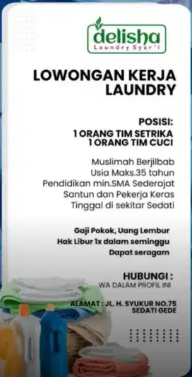 Lowongan Kerja Laundry