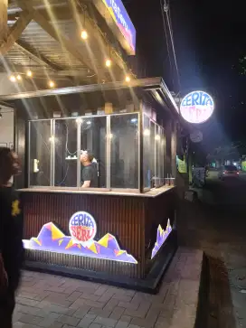 Gerobak kontainer booth kontainer rombong kontainer