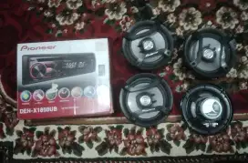 HU Pioneer DEH-X1850UB Plus Speaker Pioneer TS-F1634R