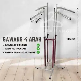Gawangan display baju 4 arah
