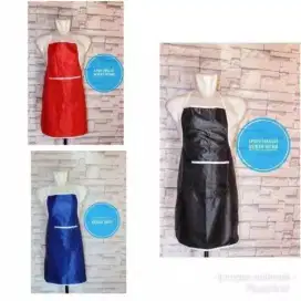 CELEMEK DEWASA PARASUT WATERPROOF Apron Merah Biru Hitam untuk Dewasa