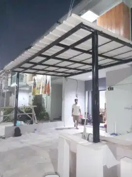 Spesialis pemasangan kanopi baja ringan terpasang rapi