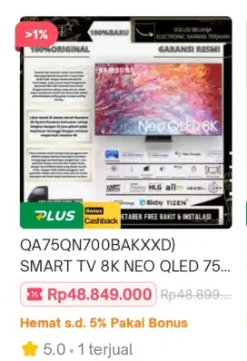 TV Samsung Neo Qled 75 inch 8K