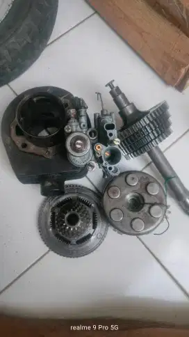 paketan vespa blok,kopling,karbu,gearset