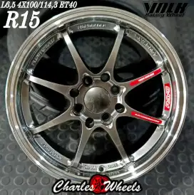 Jual velg mobil rep ce28 r15 4x100 4x114,3 brio agya jazz yaris dll