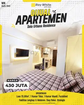 Dijual Apartemen Solo Urbana Residence dekat Kampus UNS