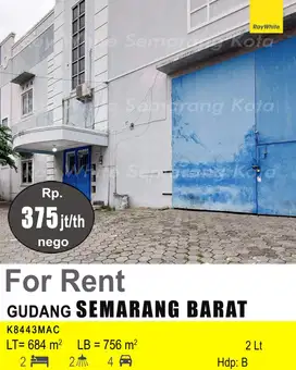 DISEWAKAN GUDANG DI SEMARANG BARAT K8443