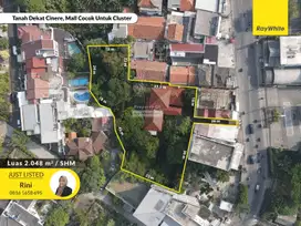 Cinere raya luas 2048 rumah villa resort hitung tanah