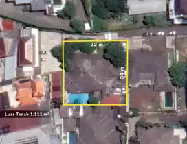 Ampera luas 1111 rumah hitung tanah dekat tb simatupang