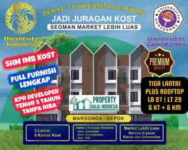 Rumah Kost Murah Margonda Depok Dekat Gunadarma & UI Furnish Lengkap