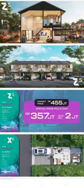 Rumah 2 lantai mezanin cicilan 1 jtan lokasi strategis