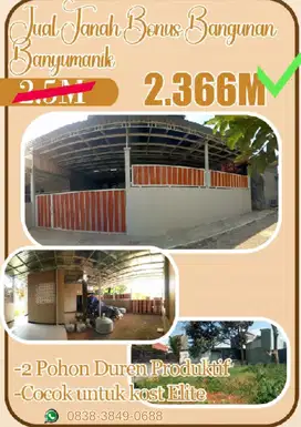 Dijual Tanah Strategis Grafika Raya Banyumanik Bonus Bangunan Baru