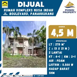 DIJUAL RUMAH 2 LANTAI DI KOMPLEKS NUSA INDAH