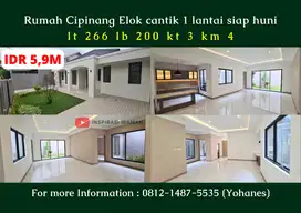 Rumah Cipinang Elok 266mtr cantik 1 lantai siap huni