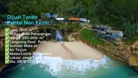DIJUAL TANAH PANTAI PASIR PUTIH AIR TERJUN,  LUAS 7.800 HARGA 250rb/m