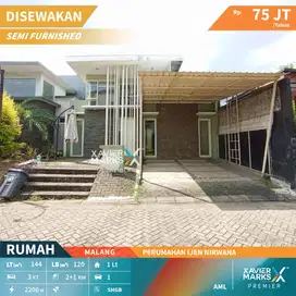 Disewakan Rumah Semi Furnish di Ijen Nirwana Malang