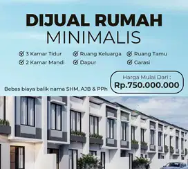 Rumah murah strategis Jatibening bekasi dekat tol stasiun lrt