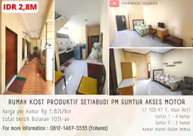 Rumah Kost Produktif Setiabudi Pm Guntur Akses Motor 2 Lantai