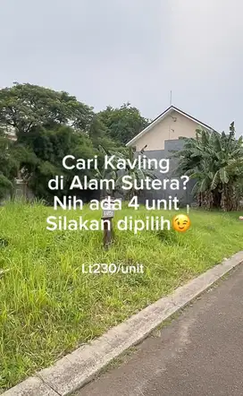 Dijual 4 Unit Kavling Gandeng di Alam Sutera