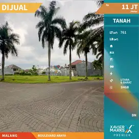 Dijual Tanah Kavling Jalan Raya Golf Utama Araya Malang Posisik Hook