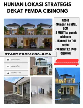 RUMAH DIJUAL 2 LANTAI 800 JTAAN DEKAT PEMDA CIBINONG