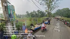Tanah Strategis -Jl Ry Benda Merak - Sebelah Kantor Desa & Pasar