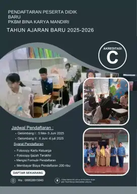 Dibuka pendaftaran sekolah paket