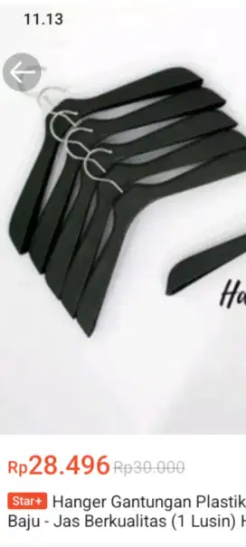 Hanger baju bekas toko