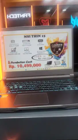 Promo Cicilan Laptop MSI Thin 15 Menggunakan Home Credit