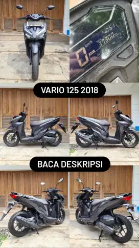 Jual Vario 125 2018 warna hitam