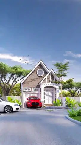 DIPASARKAN RUMAH SEMI VILLA SIAP BANGUN DEKAT VILLA ISTANA BUNGA