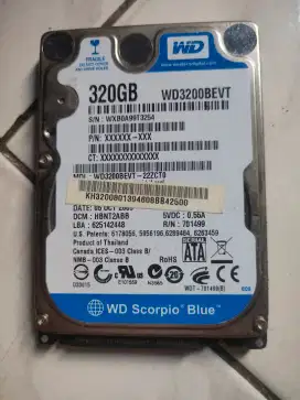 Hardisk laptop 320gb