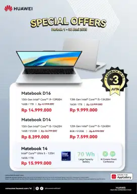 Huawei Matebook 14 Ultra 5 16/1Tera Huawei Store DP Mall Semarang