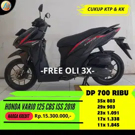 JUAL CEPAT HONDA VARIO 125 CBS ISS 2018 SEKEN BERGARANSI FREE OLI