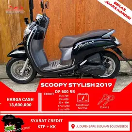 SCOOPY STYLISH 2019 CASH CREDIT BISA BANGET DP CUKUP 600 RB