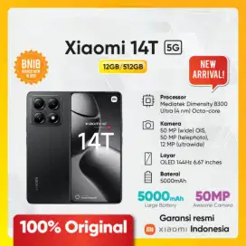 Kredit Xiaomi 14T 12Gb/512Gb Free 1x cicilan Tenor 9 Bln