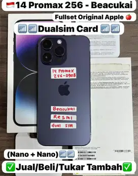 Iphone 14 Promax 256 Gb Deep Purple Resmi beacukai Dualsim fullset ori