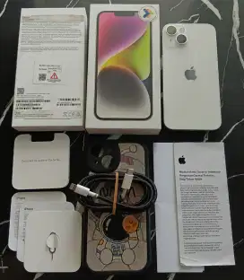 Iphone 14 128GB White Ex Resmi GDN MULUS Fullset ORI BH 77 MURAHHH