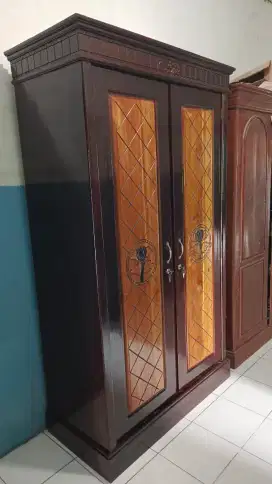 Almari pintu 2 jati TPK grade A finishing melamin