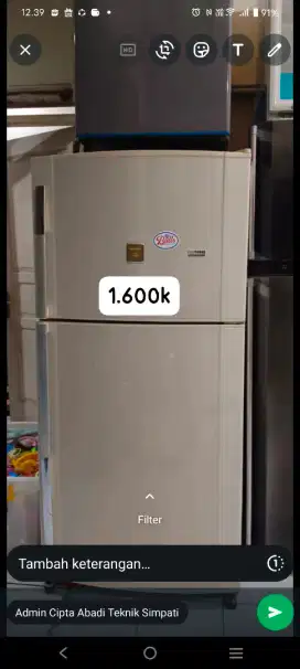 Kulkas Sharp 2 Pintu