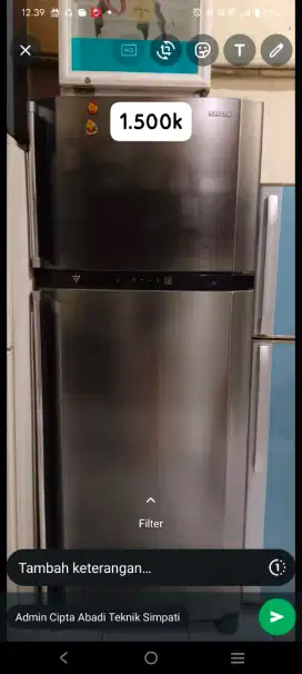 Kulkas Sharp 2 pintu