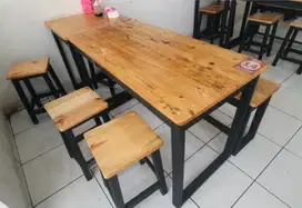 Jual murah meja dan kursi kayu untuk restoran/warung