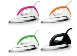 Setrika Philips HD 1173 / HD1173 ceramic warna hitam hijau & pink ori