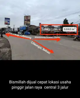 Di Jual tanah pinggir jalan raya