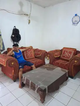 Sofa 2+1+ meja kayu jati